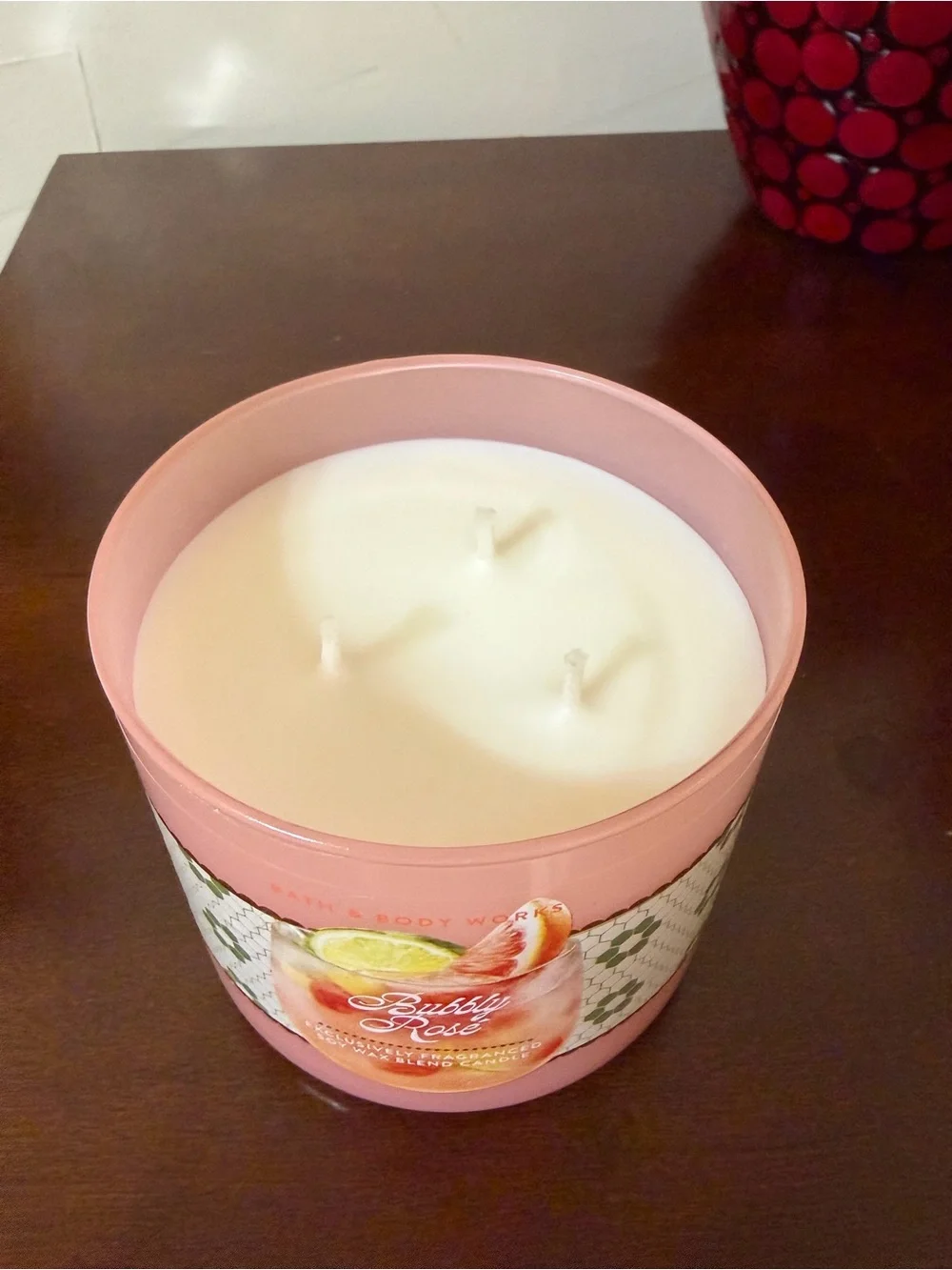 Bath & Body Works Bubbly Rose 3 Wick Candle
